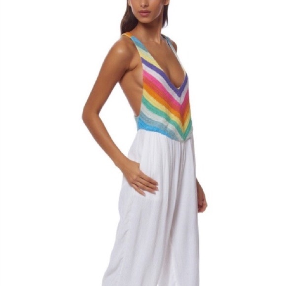 ❌SOLD❌Mara Hoffman Crotchet Rainbow Jumpsuit - Picture 7 of 7